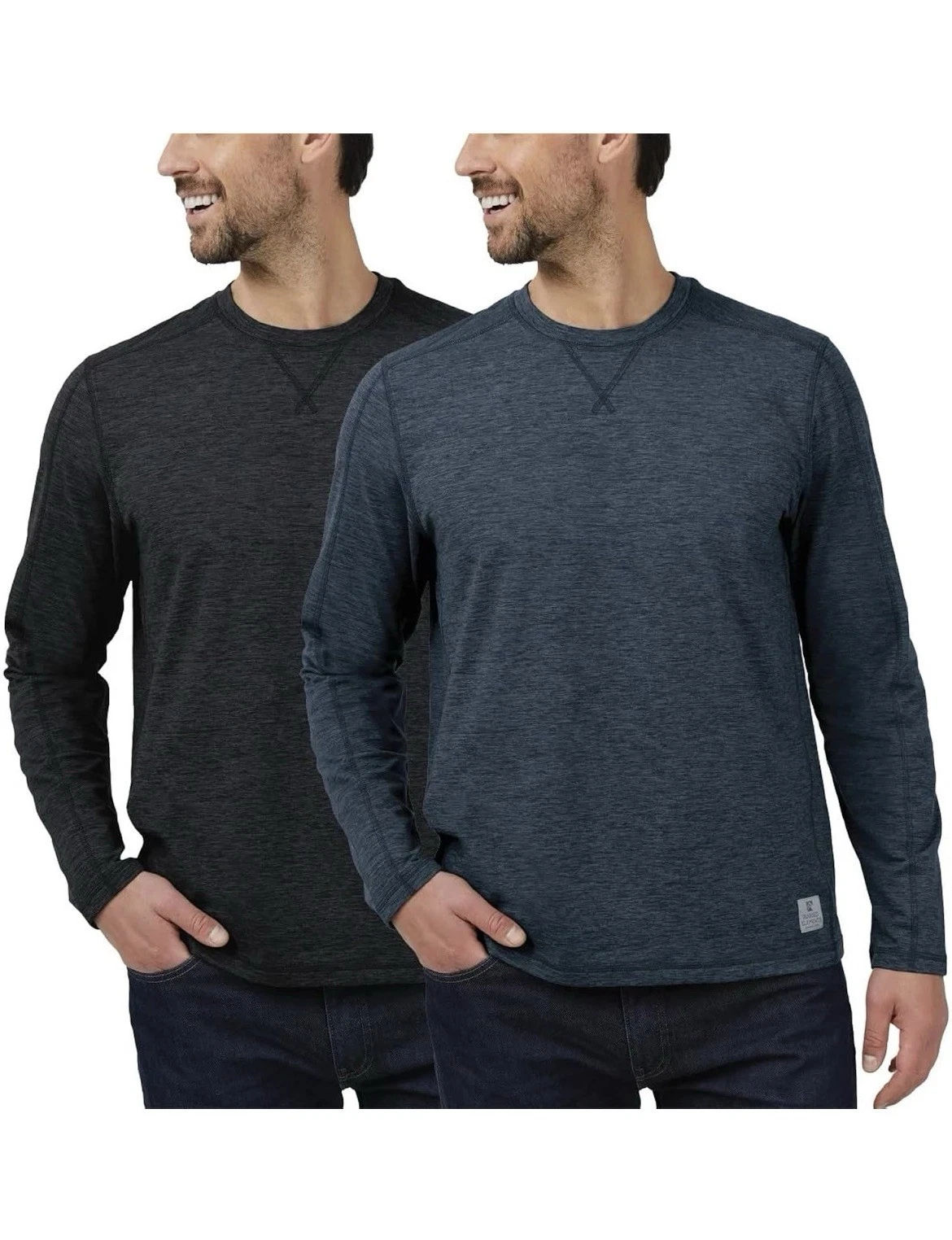Rugged Elements Men's 2 Pack Sueded Long Sleeve Crew Tee Shirts Small Black/Blue
Opens in a new wind