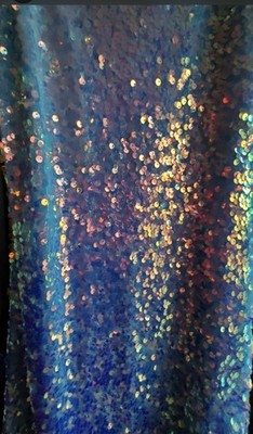 Windsor Short Sequined Slip Dress Cocktail Party Large Iridescent Blue