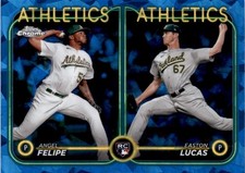 2024 Topps Chrome Update Sapphire #USCS306 Easton Lucas / Angel Felipe