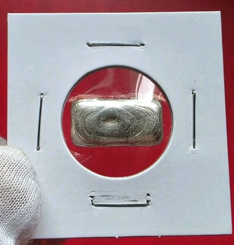 10 Gram .999 Fine Pure Silver Bullion Hsnd Poured Loaf Bar Fractional Ingot