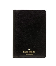 New Kate Spade Saffiano Leather Passport Holder Black