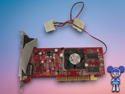  ATI Radeon R92LE 128MB AGP Grafikkarte mit Aktiven Kühler 