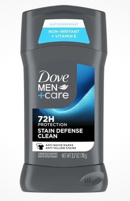Dove Men+Care Antiperspirant Deodorant, Stain Defense Clean, 2.7 oz