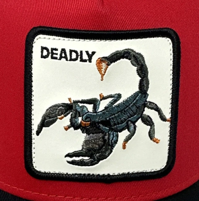 Goorin Bros. The Deadliest Scorpion "Deadly" Trucker Hat SnapBack Cap rojo/negro Foto 4 de 4