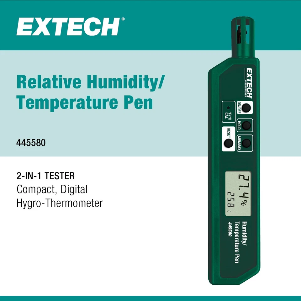 Humidity & Temperature Pen Meter with Pocket Clip - Compact & Accurate Tooltt - Image 2 of 4