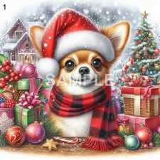 Chihuahua Acrylic Round Christmas Ornament CHOICE 