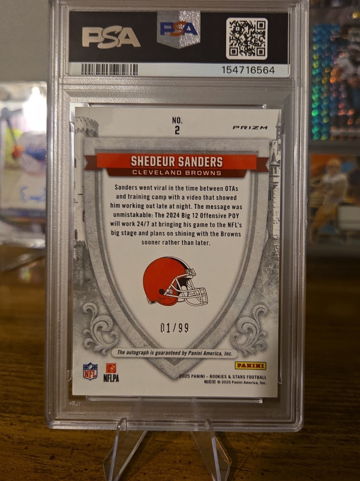 Sheduer Sanders Crusade Rookie Auto Holo 01/99!! PSA 8🔥 (Pop 1, 1st On Print) view 2