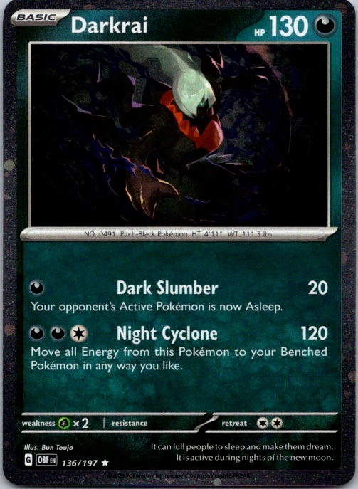 Darkrai (Cosmos Holo) 136/197 Rare Miscellaneous Cards & Products Pokemon NM