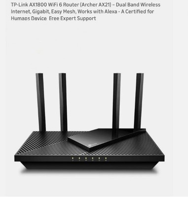 NEW TP-Link AX1800 WiFi 6 Router V4 (Archer AX21) Dual Band Wireless