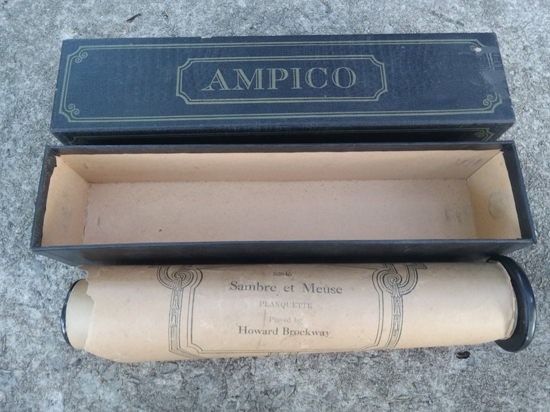 Vintage AMPICO Reproducing Player Piano Roll #52845 Sambre Et Meuse Wrong Box