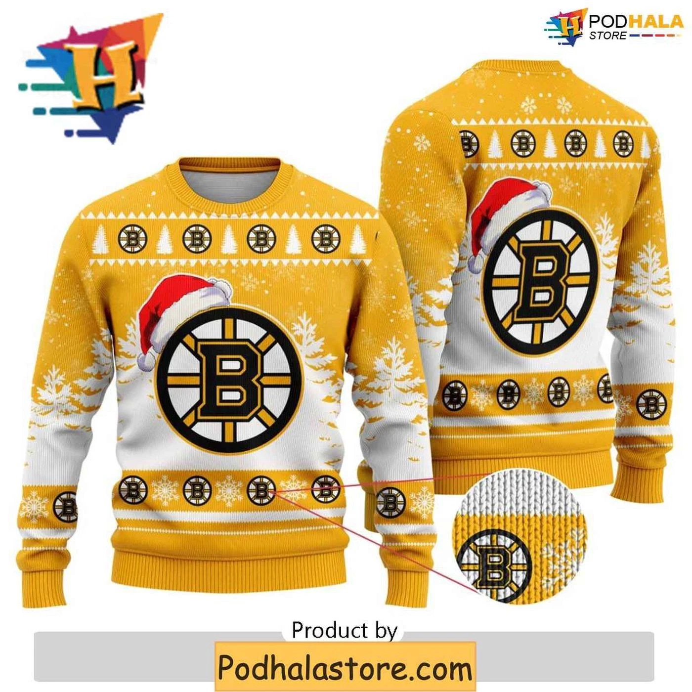 Boston Bruins Ugly Christmas Sweater, Funny Christmas Gift