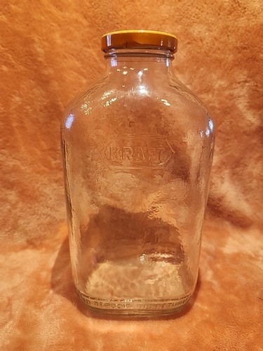 Vintage Kraft Orange Juice Bottle with Lid 64 oz. Water or Tea for Refrigerator - Picture 1 of 8