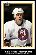 1990-91 Topps Bowman Randy Wood #121 New York Islanders NHL Hockey 