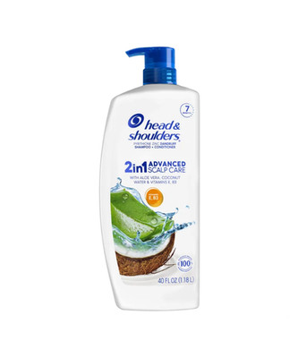 Head & Shoulders 2 in 1 Advanced Scalp Aloe & Coconut Shampoo+Cond 40 Oz 01/2027