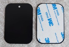 Generic Metal Plates for Magnetic Phone Mount 2 Rectangular 1.75 x 2.5, Black