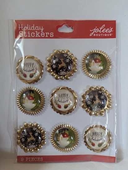 Christmas Card Making Scrapbooking Craft Dimensional Stickers Jolees and More - Image 4 of 4