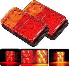 2PCS 12V LED Rear Tail Lights Trailer Lights Universal 10Leds Stop Brake Light