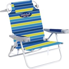 Folding Beach Chair, 5 Position Portable Backpack Foldable Camping Accessorie...