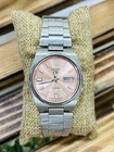 Vintage Seiko 5 Automatic 7009 Movement  Salmon Dail Watch Day/Date