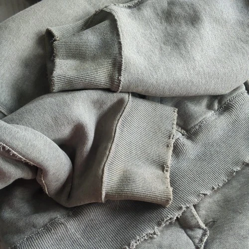 Y2K Abercrombie & Fitch Wolf Jaw Jacket Fur Lined XL Worn Thrashed Hoodie Gray image 13