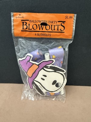 Peanuts Snoopy Vintage Hallmark Halloween Party Favors Blowouts Witch Snoopy NOS