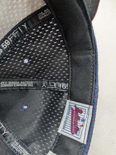 Vintage 90s New Era Cleveland Indians Chief Wahoo Mesh Cap Hat - Size 7 1/8 - Afbeelding 12 van 13