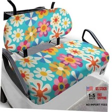 Golf Cart Seat Covers Anti-fading Bench Seat Covers Colorful Hippie Flowers-i Golf Cart Seat Covers Anti-fading Bench Seat Covers Colorful Hippie Flowers-i