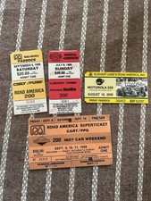 Indycar Vintage Road America Ticket Stubs