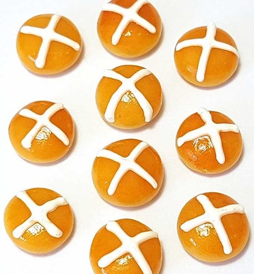 100 Dollhouse Miniature Hot Cross Buns*Doll Mini Bakery Food Bread Wholesale Lot