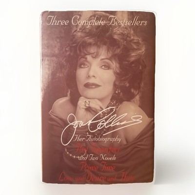 Joan Collins Autobiography & 2 Novels Hardcover Book with Dust Jacket Vintage