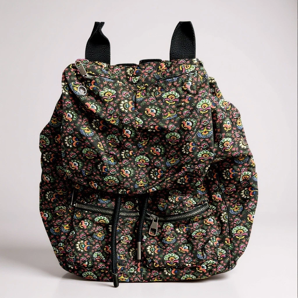 Urban Outfitters Floral Print Backpack Drawstring Flap School‎ Travel Silence + Noise Floral Drawstring Backpack | Urban Outfitters main image 3