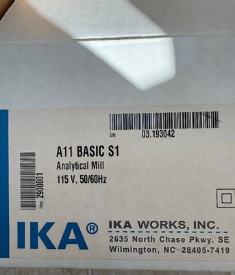Pre-owned IKA A11 basic S 1 Mill 115 v, 300w, free shipping