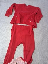 Vintage Buster Brown Baby Red 2 Piece Pajama Top And Bottom Snaps Size 12 Months