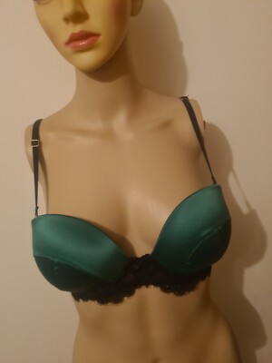 BOOHOO Jewel Tone Multiway Super Push Up Bra Emerald 34c