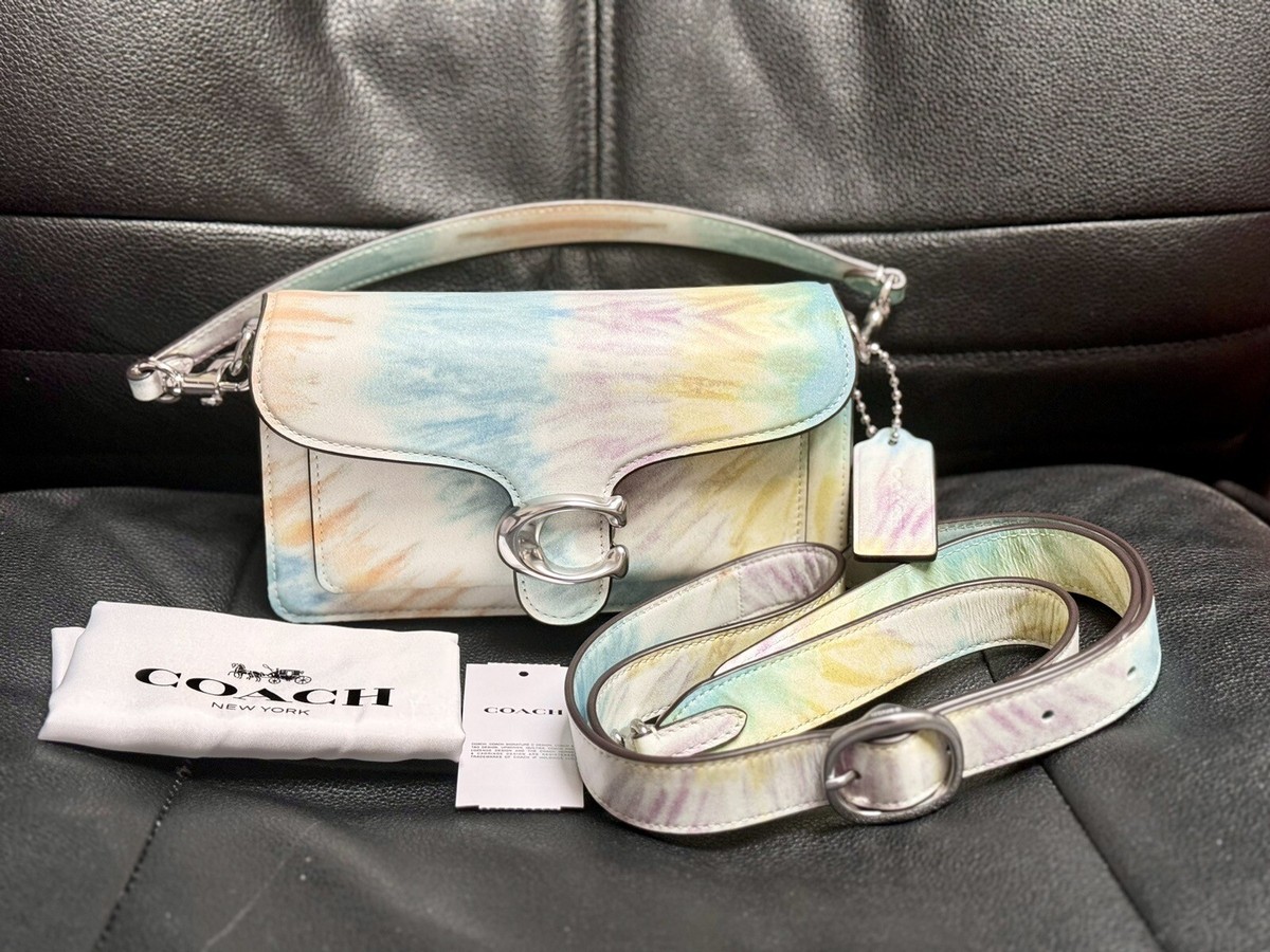 Tie Dye Coach Rainbow Tote Bag Coach Tabby Shoulder Bag 20 With