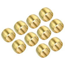 25pcs 5/16 Inch Tube OD Brass Compression Sleeves Ferrules Brass Ferrule Fitting