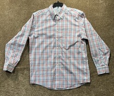 LL Bean Men  s 15 - 32 Wrinkle Resistant Long Sleeve Button Down - Excellent 
