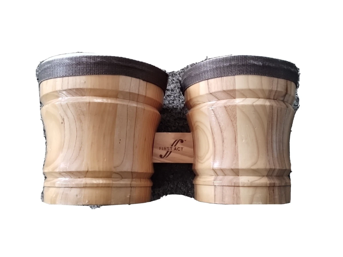 First Act Wood Bongo Drums Percussion Instrument Bongos eBay