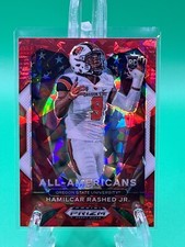 2021 Panini Prizm Draft Picks Hamilcar Rashed Jr. All American Red Cracked Ice 