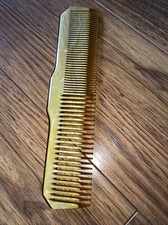 Vintage Art Deco Acwalite Amber Color 8" Hair Comb Nice