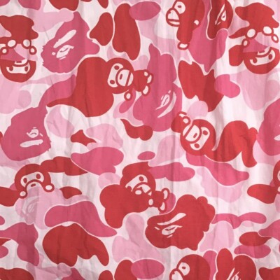 BAPE Milo ABC camo pink long sleeve shirt a bathing ape NIGO Size