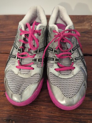 Asics Gel-Rocket Womens Shoes Size 11 Gray Pink Volleyball