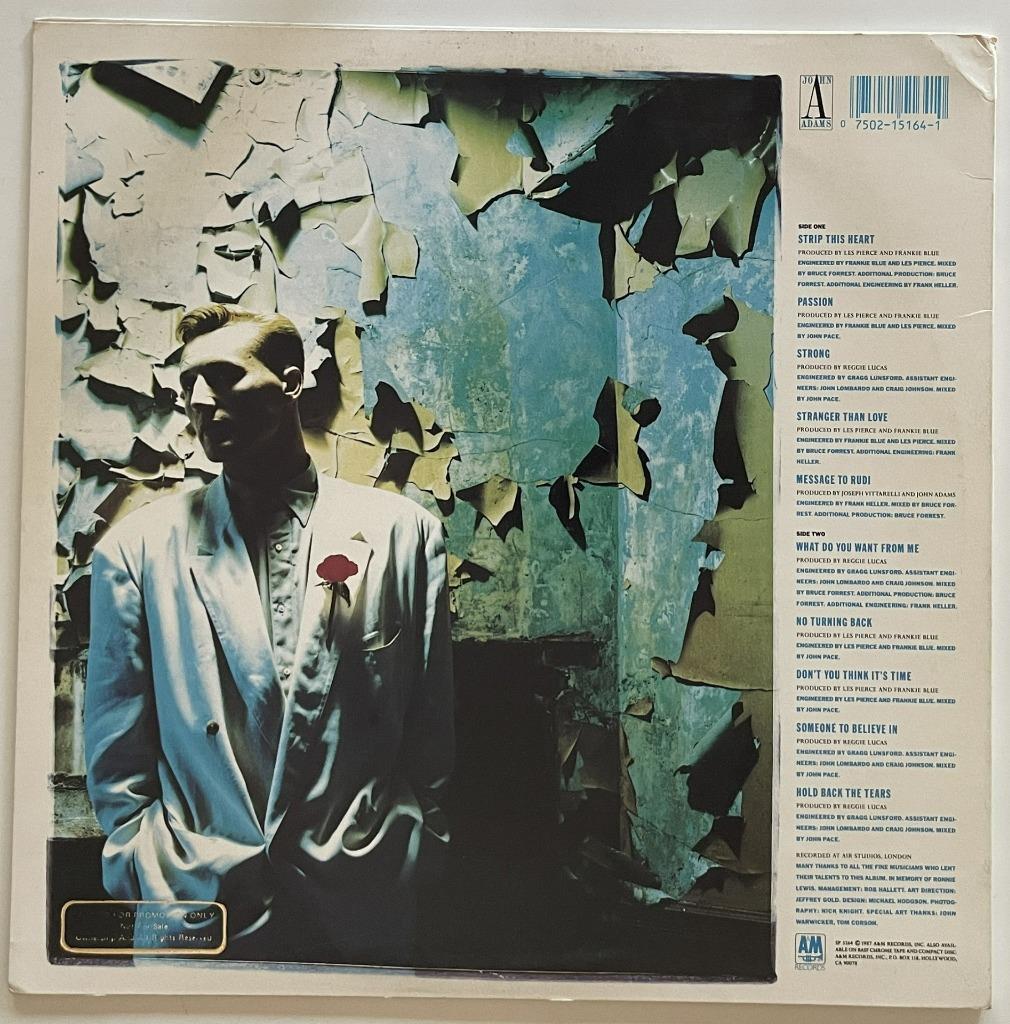 JOHN ADAMS Strong AOR メロハー John Adams Strong LP NM A&M Synth-Pop (1987) | eBay