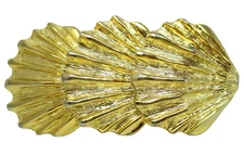 Vintage 1980s Belt Buckle Sea Shell Douglas Paquette Signed Statement Womens