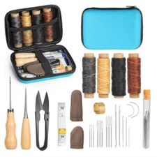 Leather Sewing Repair Kit Needle and Leather Waxed Thread for DIY Sewing Repair