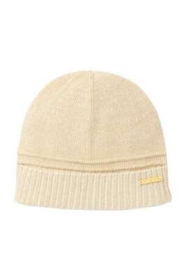 NWT MICHAEL Michael Kors Metallic Glitter Knit Beanie Cream  display picture 3