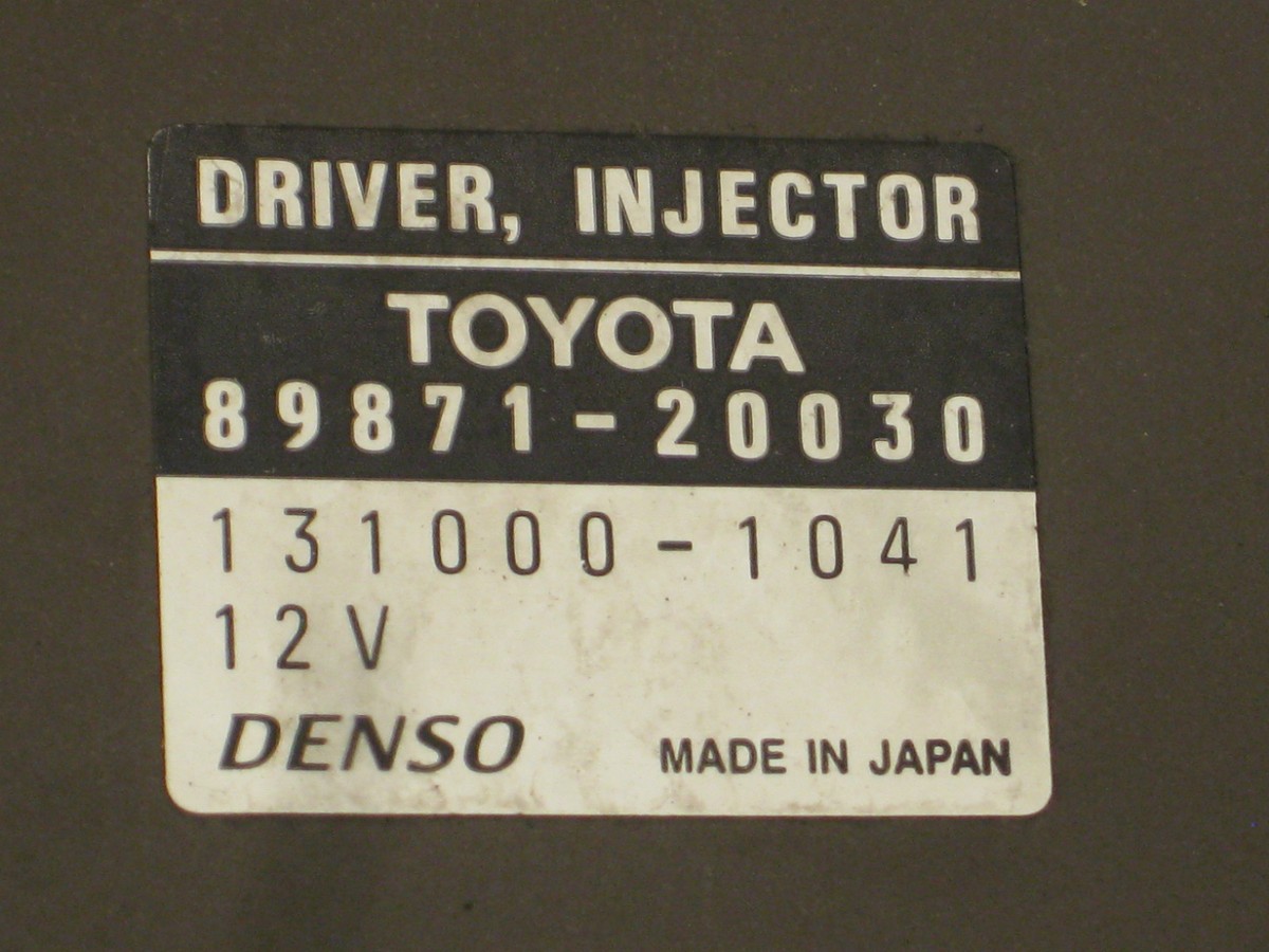 廻ページ Toyota Land Cruiser Control Unit Driver Injector Motor 89871-20030