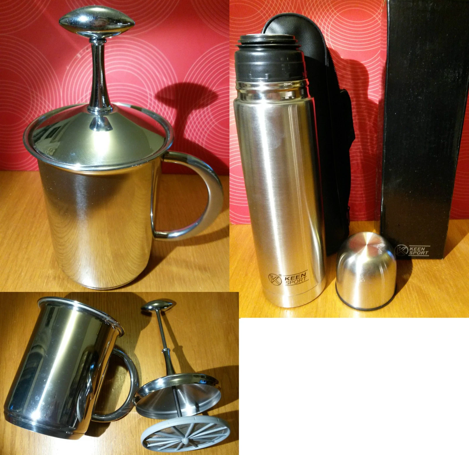 CHROMARGAN STAINLESS STEEL BREASTPLATE + KEEN STAINLESS STEEL THERMAL BOTTLE 18/10