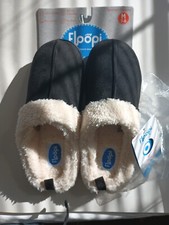 Floopi Women's Indoor/Outdoor Memory Foam Clog Slippers New Black Size 7/8