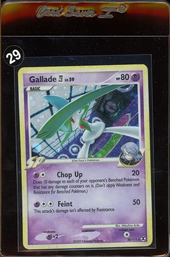 Pokemon Tcg Card Rare Gallade Lv59 20/111 Holo Rising Rivals Gl 2009